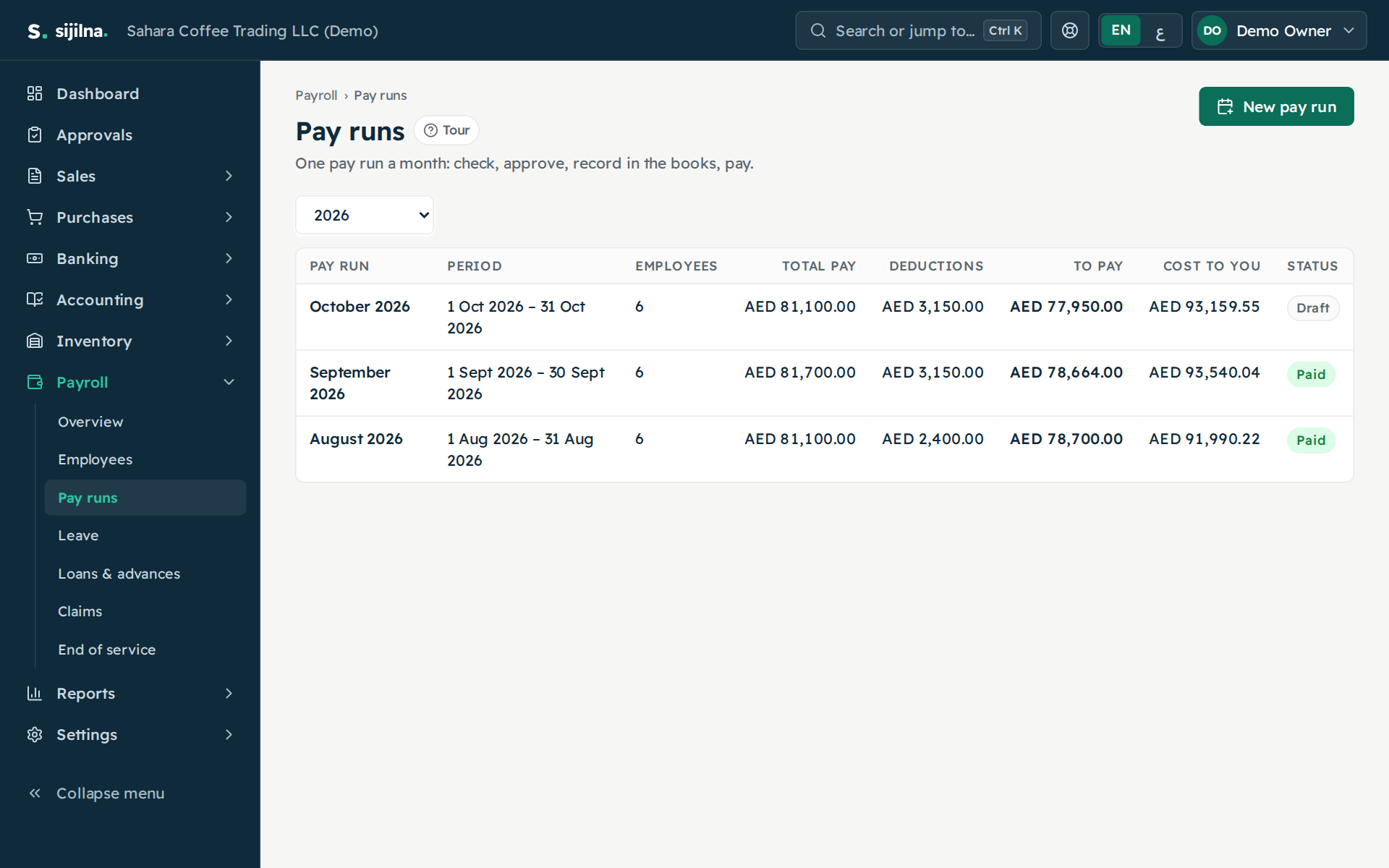Pay runs in Sijilna